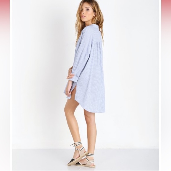 Free People Puckered Check Lover Her Madly Top - Picture 3 of 13